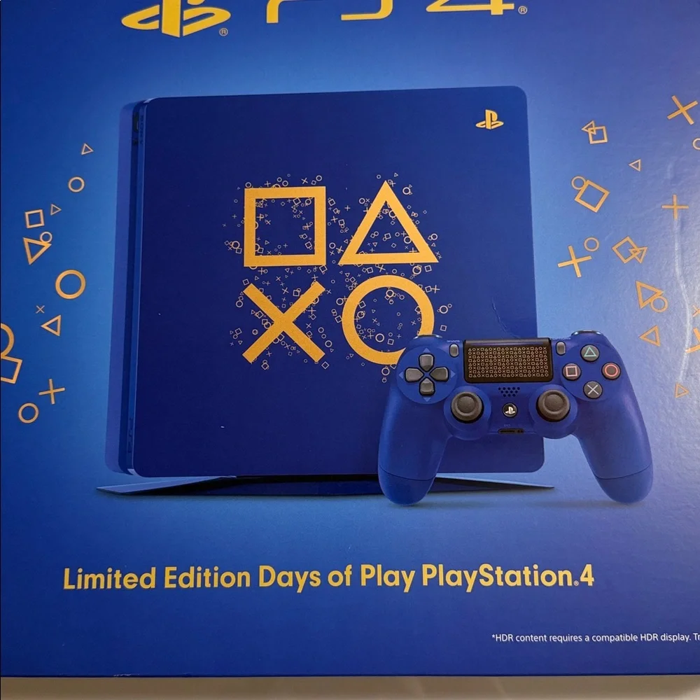 Sony PS4 Days of Play Limited Edition 1TB, Blue Console with Extra Controller